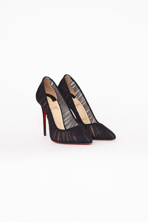 Christian Louboutin Black Follie Draperia Pump