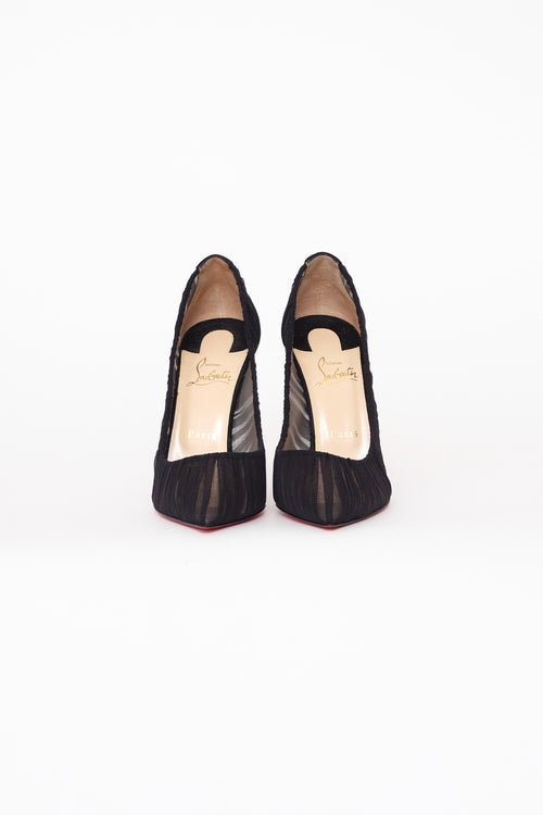 Christian Louboutin Black Follie Draperia Pump