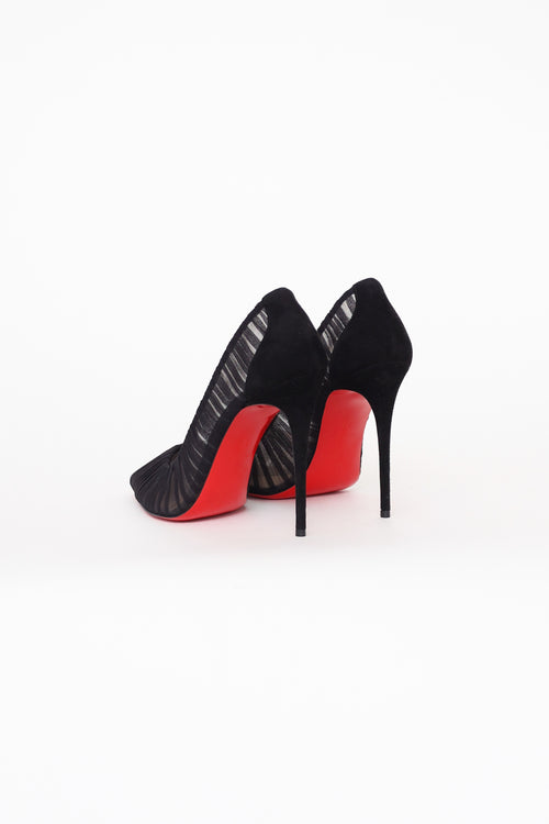 Christian Louboutin Black Follie Draperia Pump