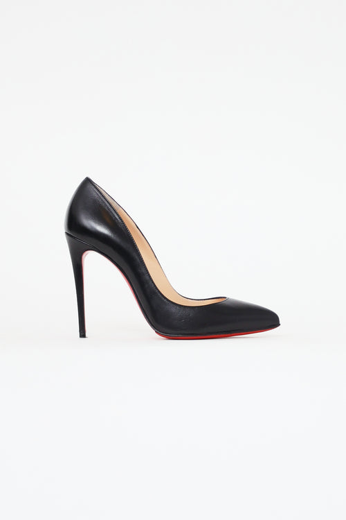 Christian Louboutin Black Leather Pigalle 100 Pump