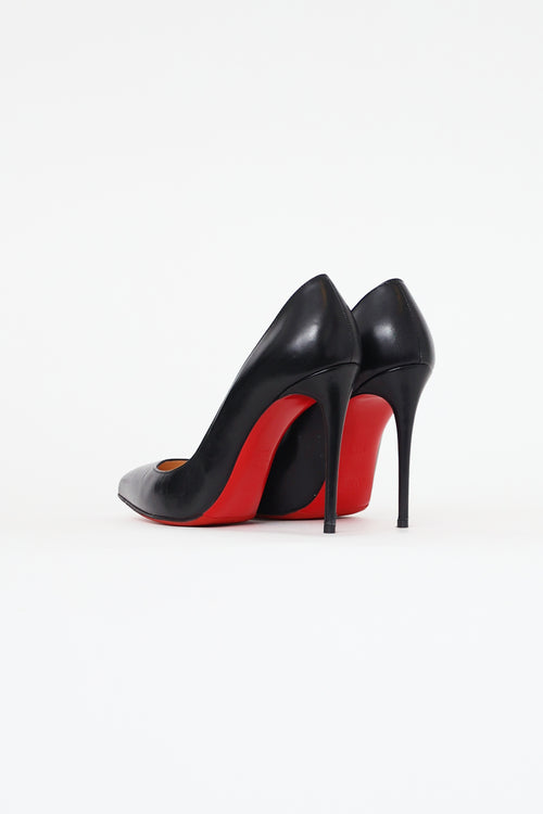 Christian Louboutin Black Leather Pigalle 100 Pump