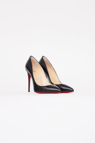 Christian Louboutin Black Leather Pigalle 100 Pump