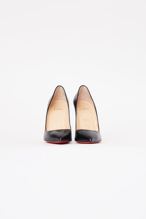 Christian Louboutin Black Leather Pigalle 100 Pump