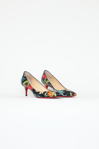 Christian Louboutin Black Pigalle Hawaii 55 Pump