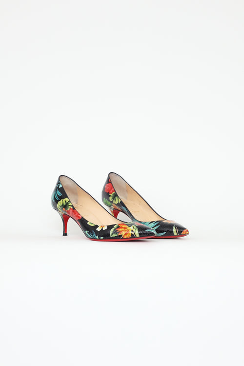 Christian Louboutin Black Pigalle Hawaii 55 Pump