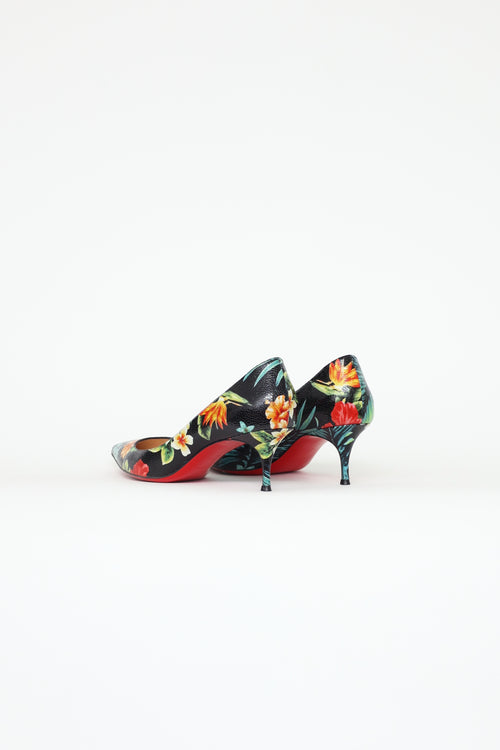 Christian Louboutin Black Pigalle Hawaii 55 Pump