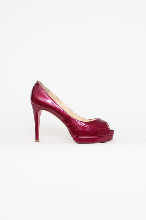 Christian Louboutin Purple Chrome Altadama Pumps