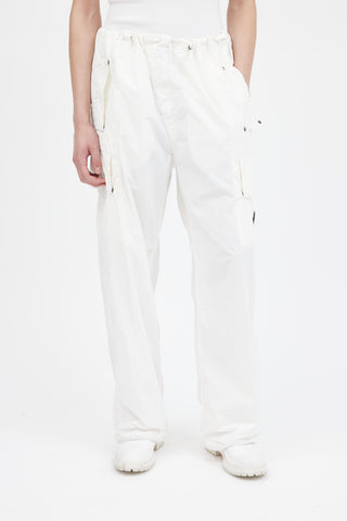 C.P. Company White Flatt Nylon Oversized Pant