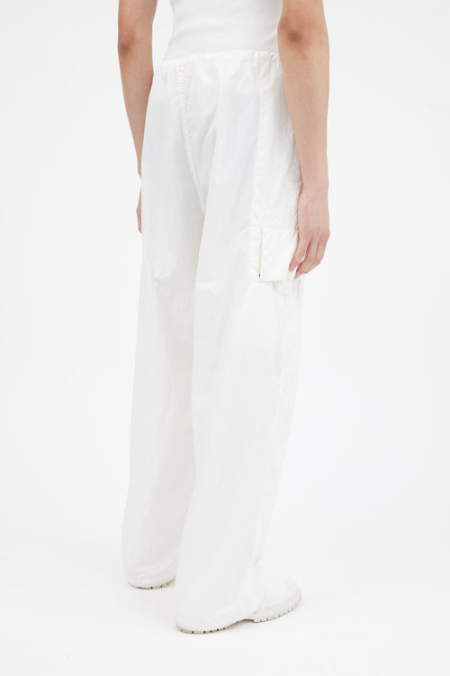 C.P. Company White Flatt Nylon Oversized Pant