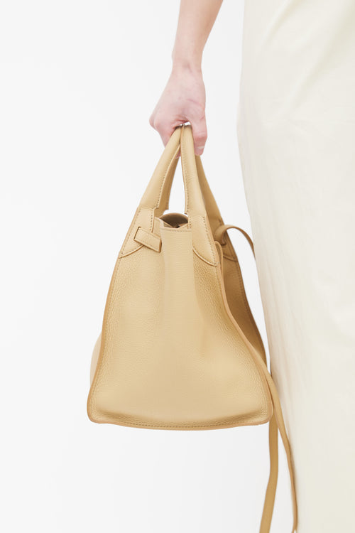 Celine Beige Leather Small Big Bag Shoulder Bag