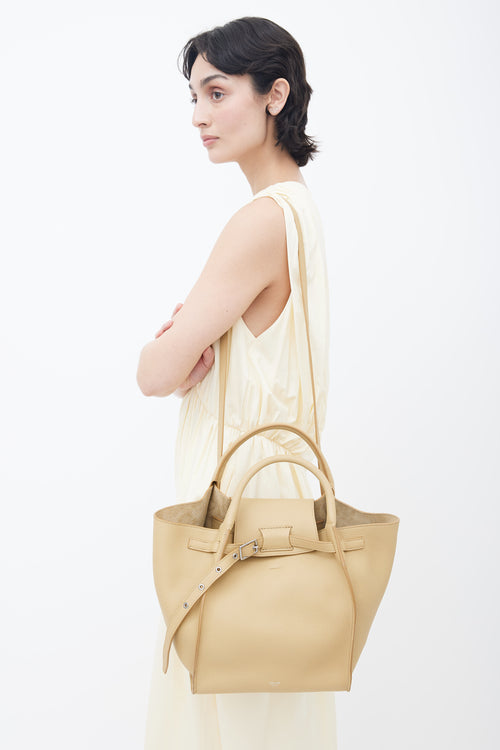 Celine Beige Leather Small Big Bag Shoulder Bag