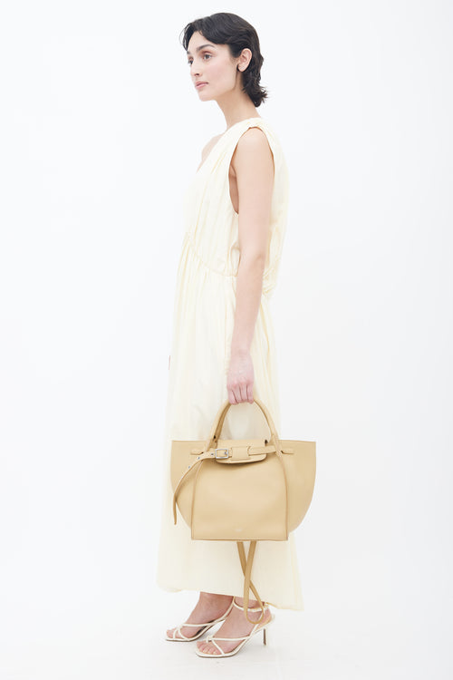 Celine Beige Leather Small Big Bag Shoulder Bag