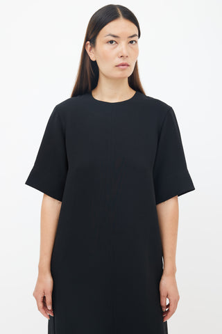 Celine Black Crewneck Shift Dress