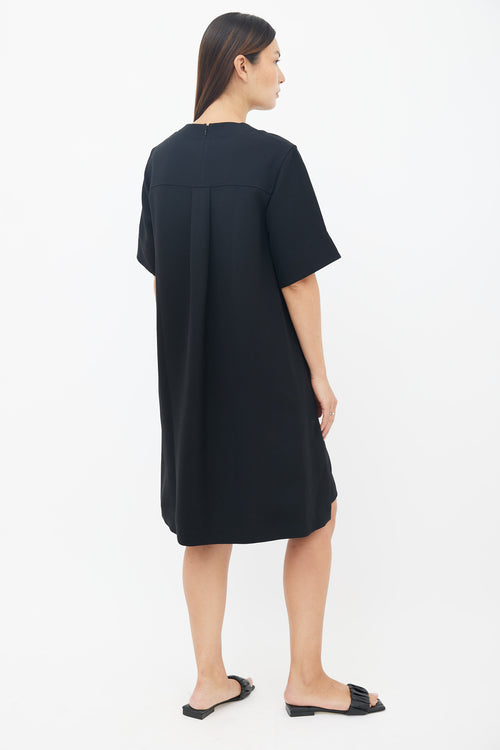 Celine Black Crewneck Shift Dress