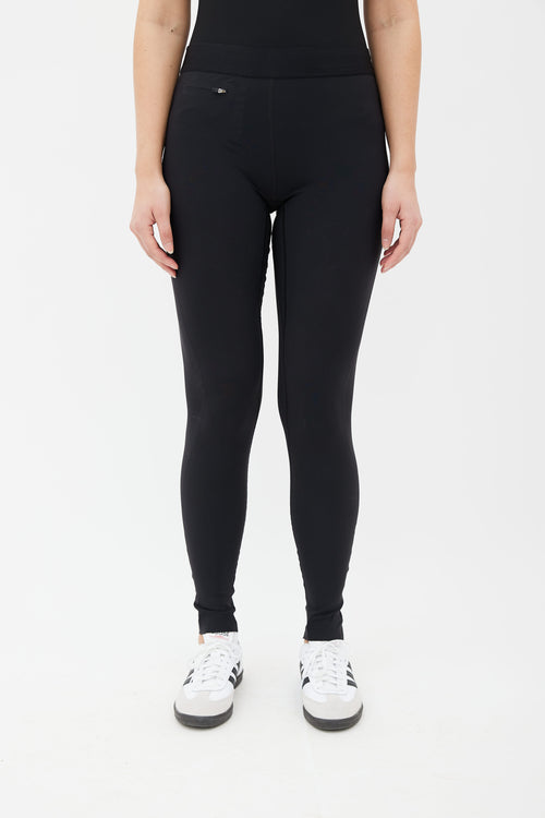 Celine Black Elastic Waistband Slim Legging 