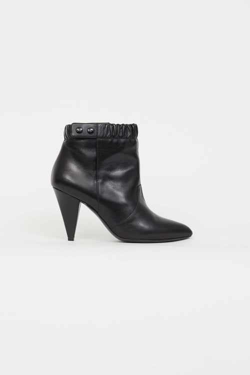 Celine Black Leather Ankle Boot