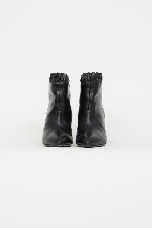 Celine Black Leather Ankle Boot