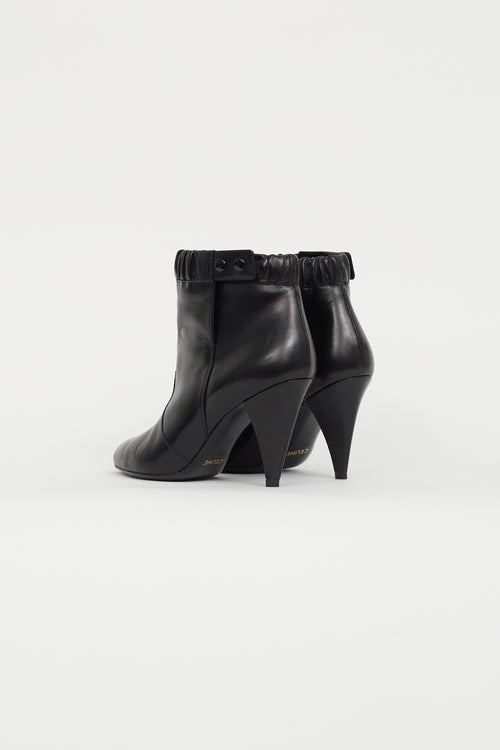 Celine Black Leather Ankle Boot