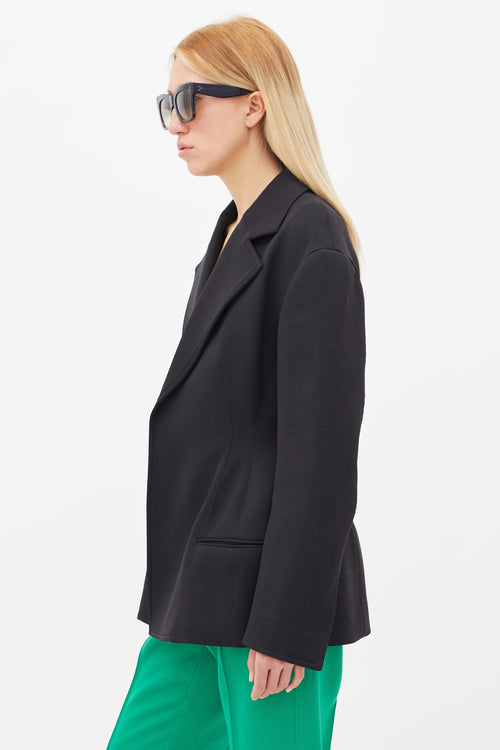 Celine Black Tapered Open Blazer