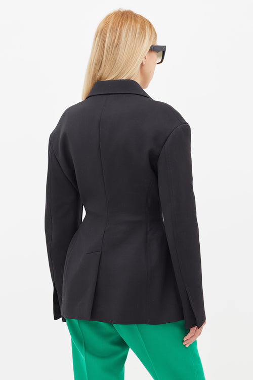 Celine Black Tapered Open Blazer