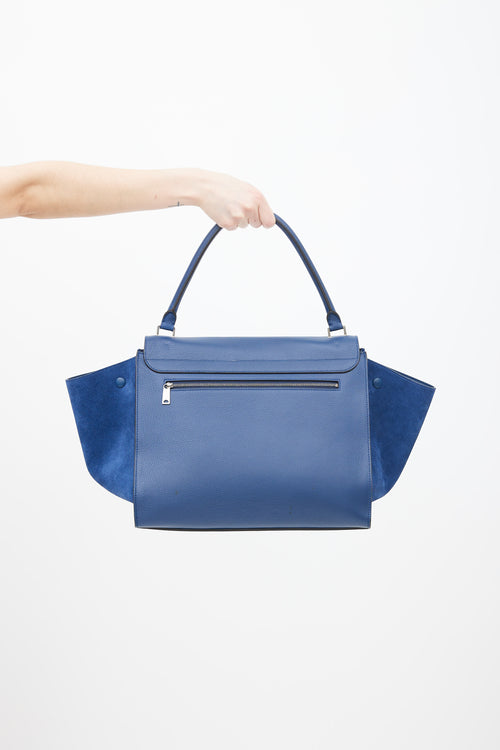 Celine Blue Leather Trapeze Shoulder Bag