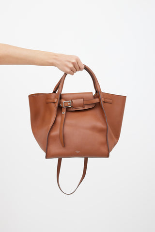 Celine Brown Leather Big Bag Tote