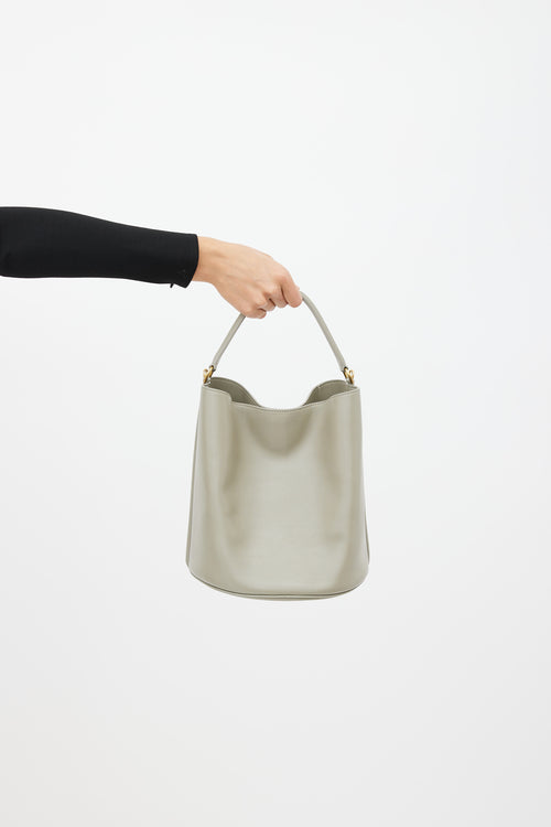 Celine Green Bucket 16 Leather Bag