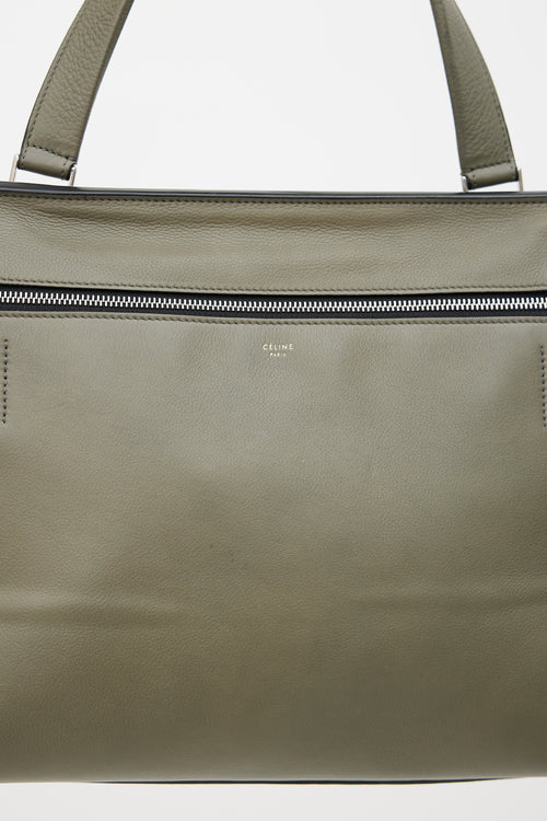 Celine Green Leather Edge Bag