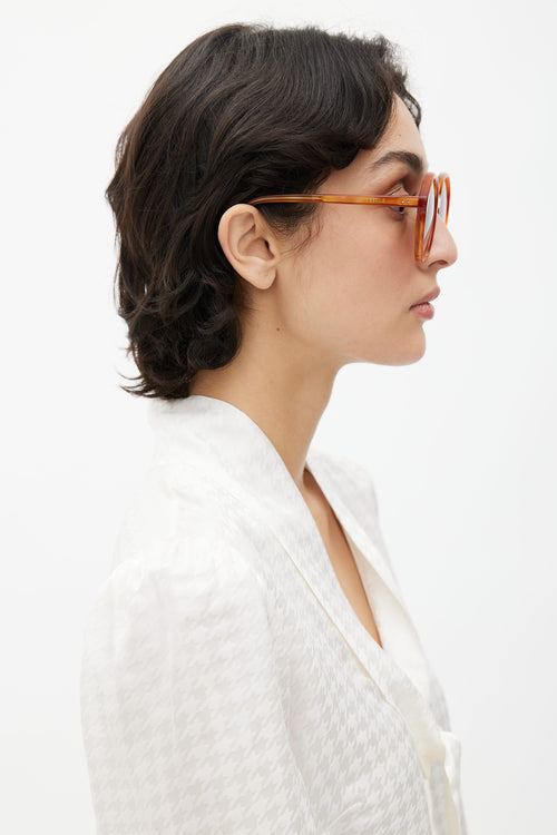 Celine Orange Oversized Round CL40201U Sunglasses