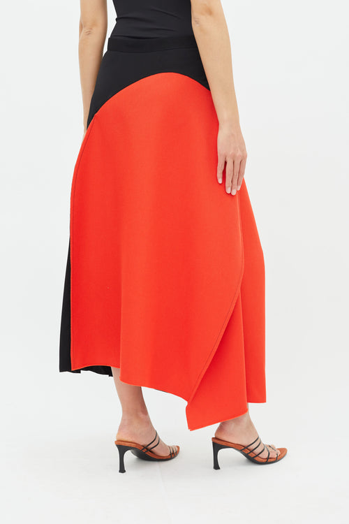 Celine Spring 2017 Black 
Red Maxi Skirt