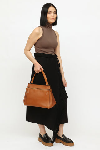 Celine Tan Leather Large Edge Bag