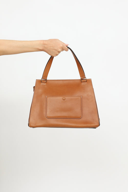 Celine Tan Leather Large Edge Bag