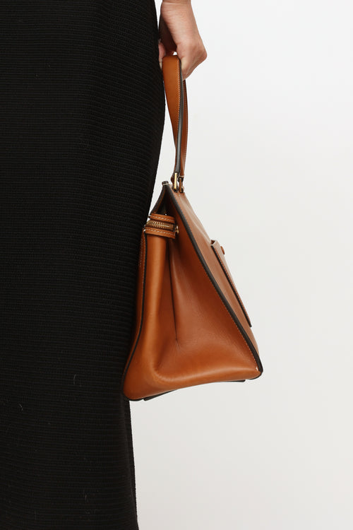 Celine Tan Leather Large Edge Bag