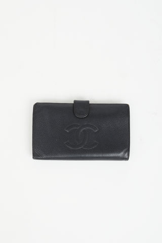 Chanel Black Leather CC Logo Wallet