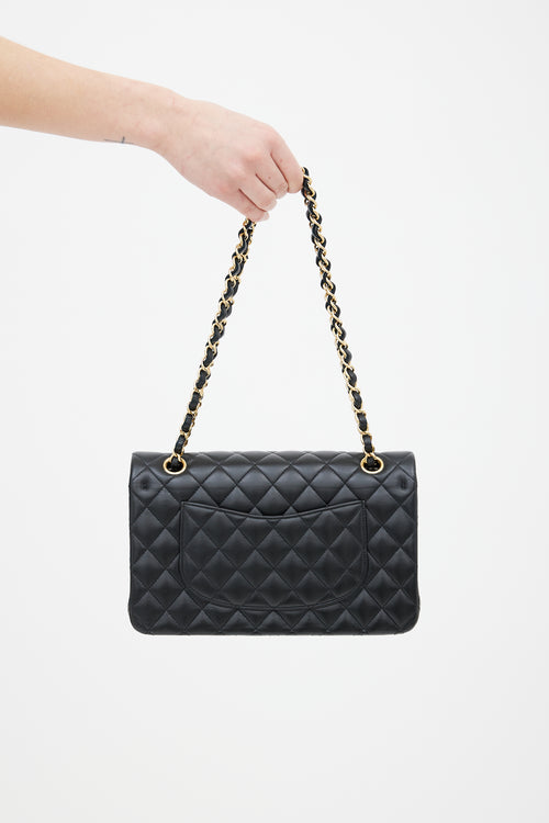 Chanel Black Leather Classic Medium Double Flap Bag