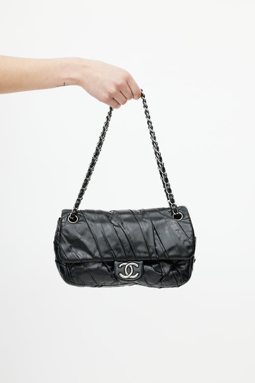 Chanel Black Twisted Flap Shoulder Bag