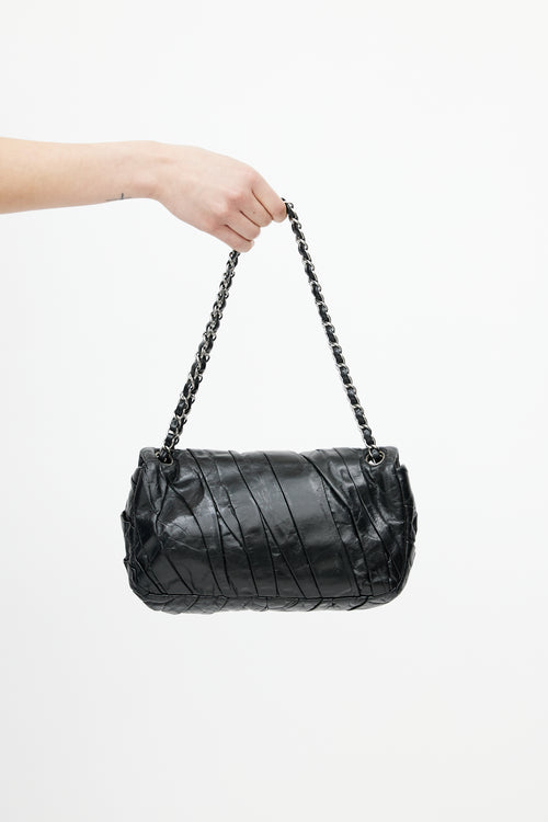 Chanel Black Twisted Flap Shoulder Bag