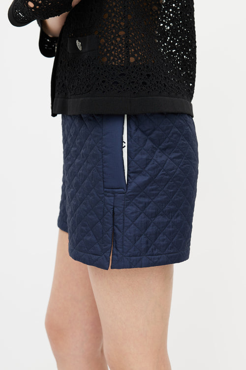 Chanel Navy Quilted Shorts