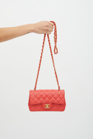 Chanel Pink Quilted Leather Mini Flap Shoulder Bag