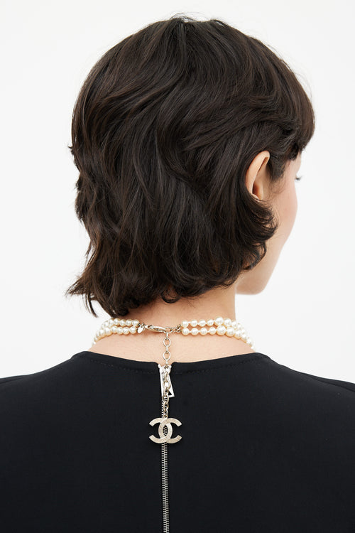 Chanel Pre-Fall 2014 Pearl CC Multi Strand Necklace