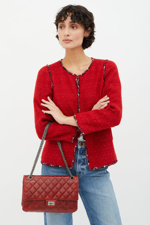 Chanel Red Quilted Leather 2.55 Shoulder Bag