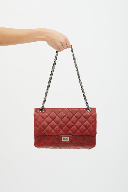 Chanel Red Quilted Leather 2.55 Shoulder Bag