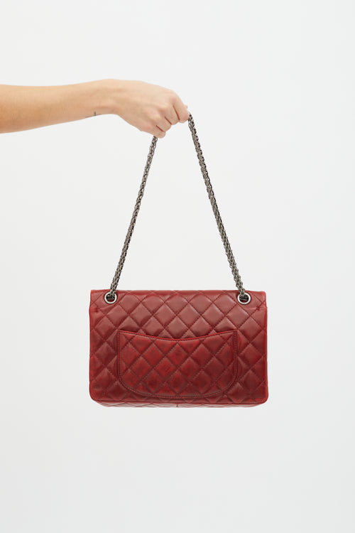 Chanel Red Quilted Leather 2.55 Shoulder Bag