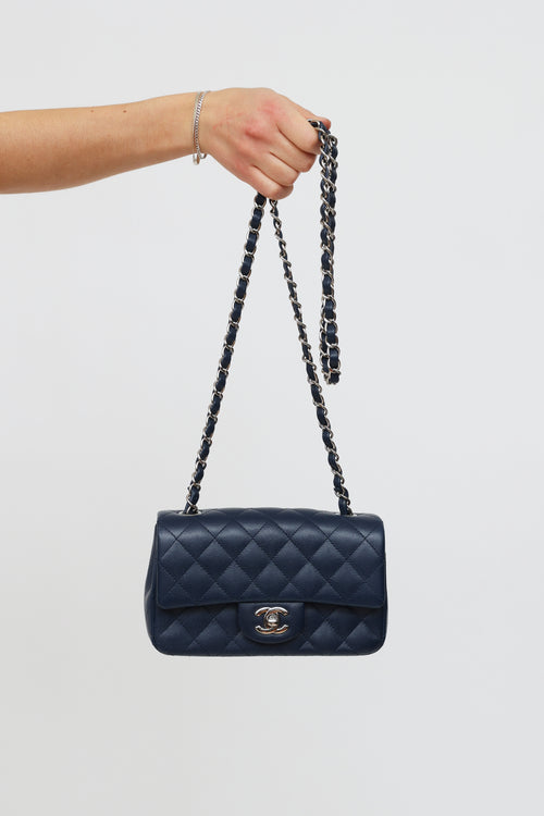 Chanel Navy Caviar Classic Flap Shoulder Bag