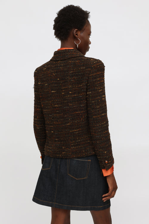 Chanel 1998 Autumn Brown Tweed Jacket