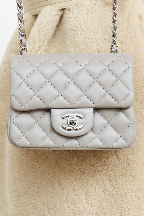 Chanel Grey Mini Square Classic 21 Series Bag