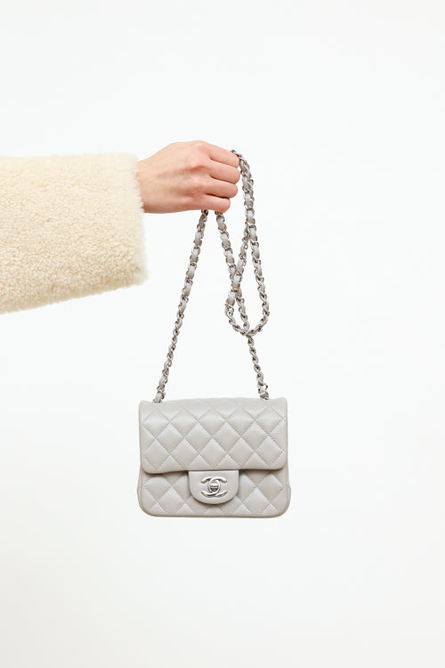 Chanel Grey Mini Square Classic 21 Series Bag