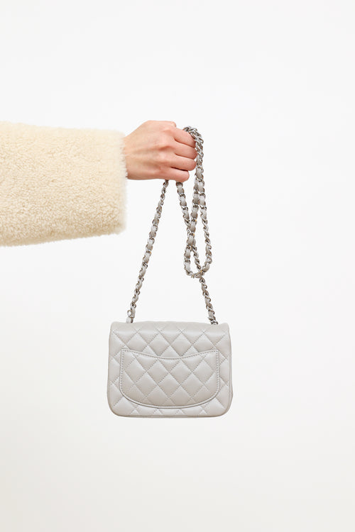 Chanel Grey Mini Square Classic 21 Series Bag