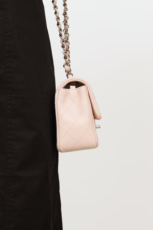 Chanel 2013 Light Pink Caviar Rectangle Classic Bag