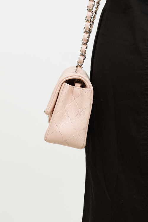 Chanel 2013 Light Pink Caviar Rectangle Classic Bag